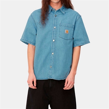 Carhartt WIP Shirt Ody S/S Blue Stone Bleached